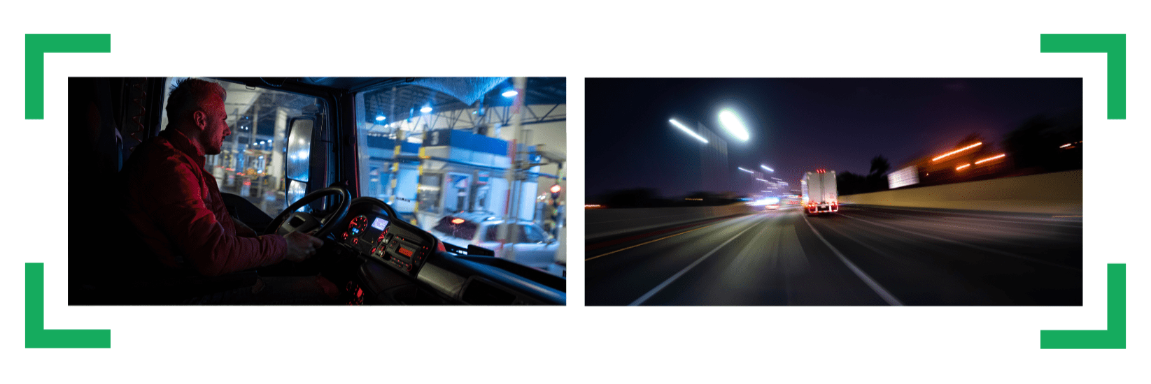 kierowca ciężar&oacute;wki nocą